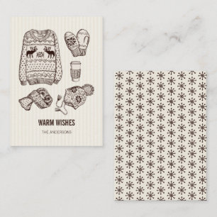 Warme Wünsche Holiday Essentials Mini-Karte Mitteilungskarte