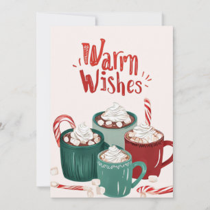 Warme Wünsche Hot Chocolate Urlaubskarte Feiertagskarte