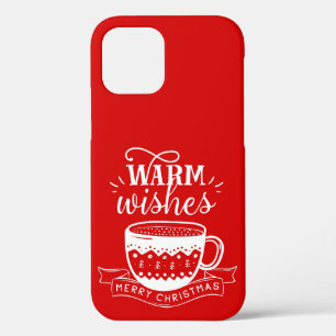 Warme Wünsche Hot Cup Kaffee Kakao rot Weiß Case-Mate iPhone Hülle