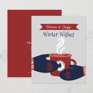 Warme Wünsche Kaffee Weihnachtskarte
