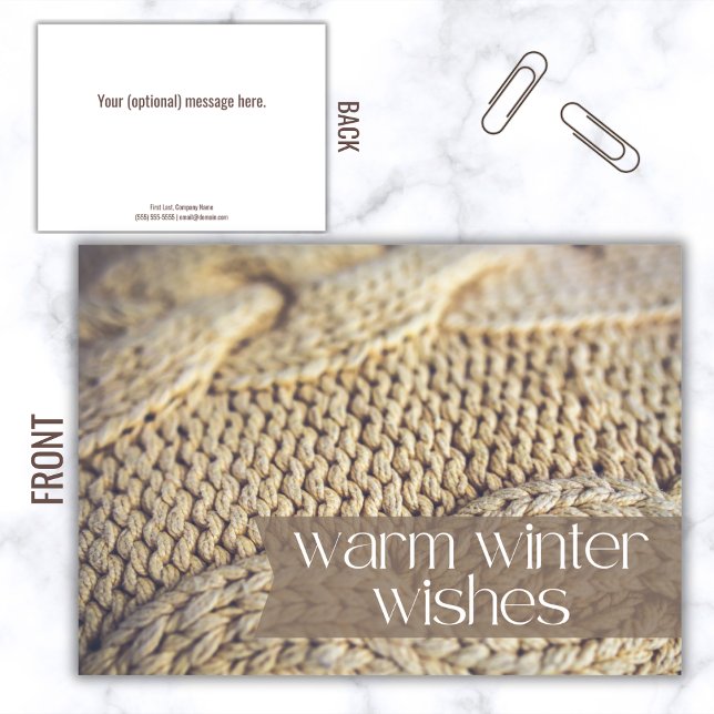 Warme Wünsche Realtor Happy Holidays Cards (Warm Winter Wishes flat card)