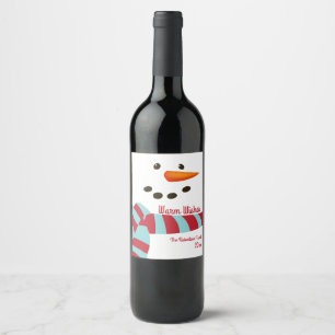 Warme Wünsche, Snowman Holiday Weinetikett