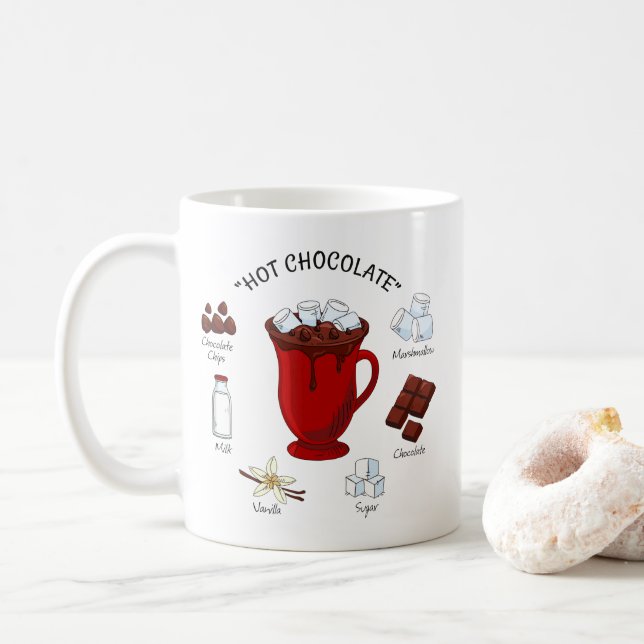 Warme Wünsche Warme Schokolade Urlaub Kaffeetasse (Mit Donut)