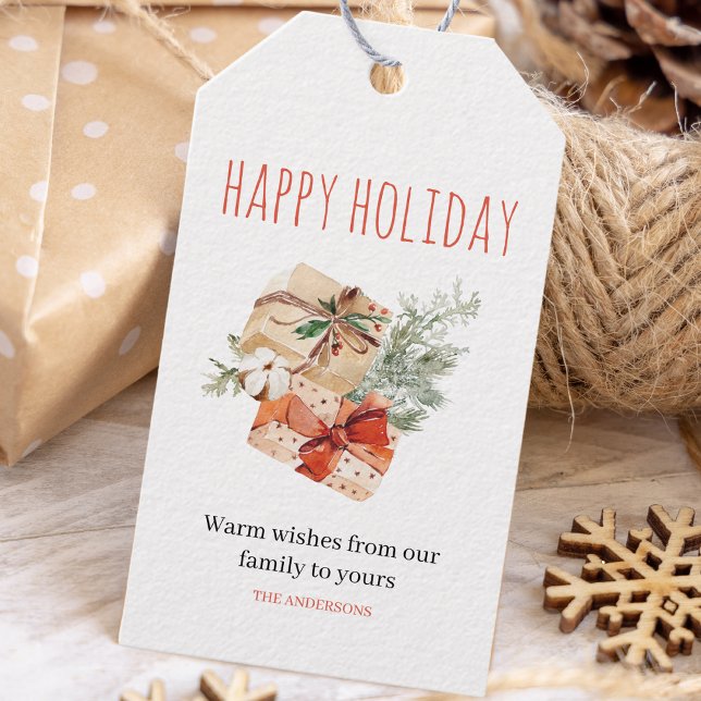 Warme Wünsche | Weihnachten | Happy Holiday Gift T Geschenkanhänger (Von Creator hochgeladen)