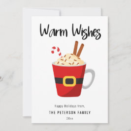 Warme Wünsche Weihnachten Kakao-Tasse Flat Holiday