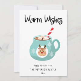 Warme Wünsche Weihnachten Kakao-Tasse Flat Holiday