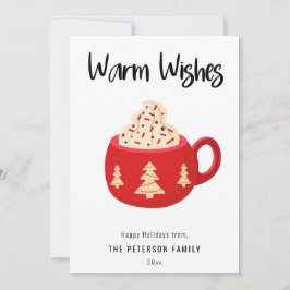Warme Wünsche Weihnachten Kakao-Tasse Flat Holiday