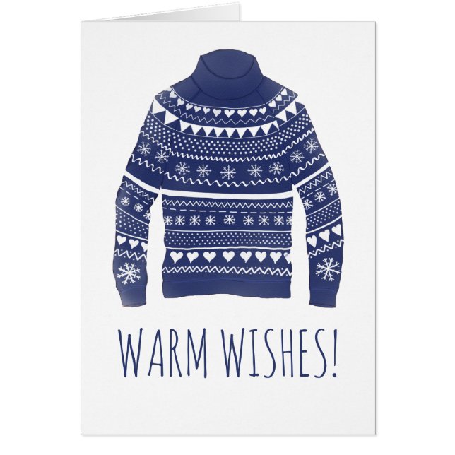 Warme Wünsche Weihnachts-Sweater (Vorne)