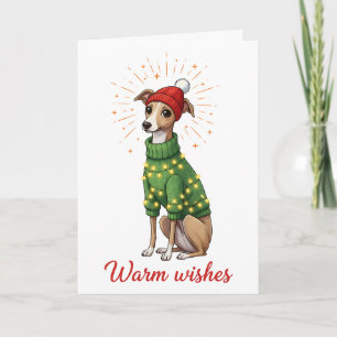 Warme Wünsche Windhund Weihnachten Süß