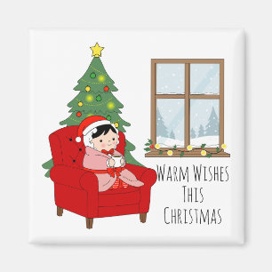 Warme Wünsche zu Weihnachten – Magnet