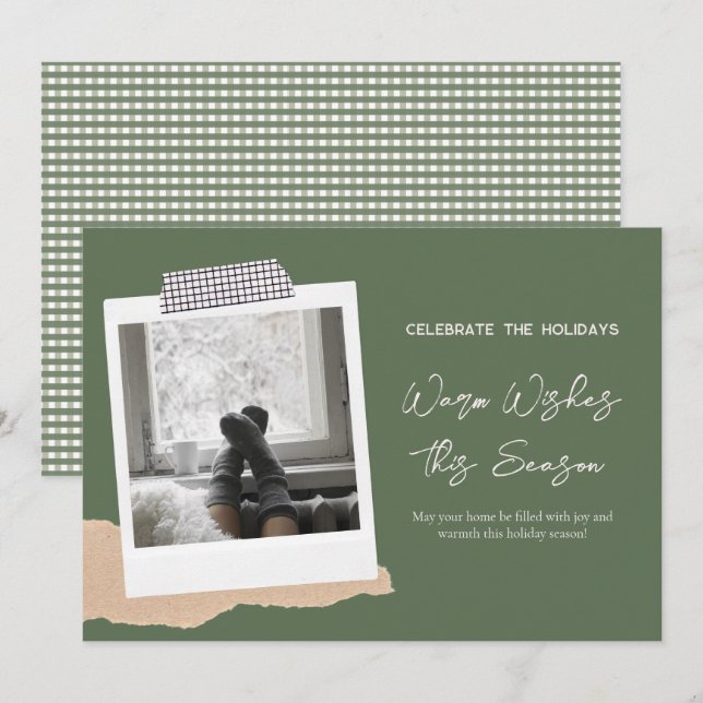 Warme wünscht diese Weihnachtskarte Feiertagskarte (Vorne/Hinten)