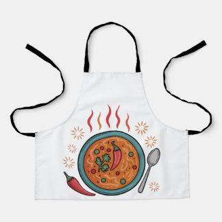 Warme würzige Curry-Food-Kunst Schürze