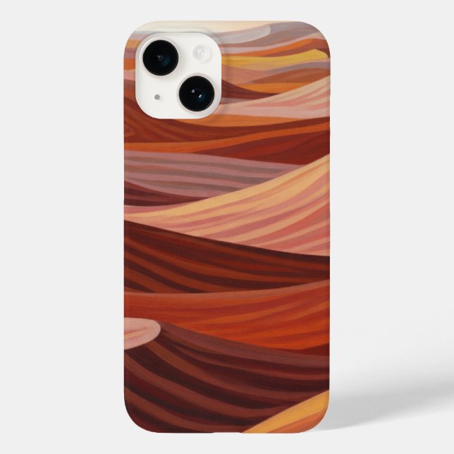 Warme Wüstenlandschaft - Landschaftliche Kunstdruc Case-Mate iPhone 14 Hülle (Rückseite)