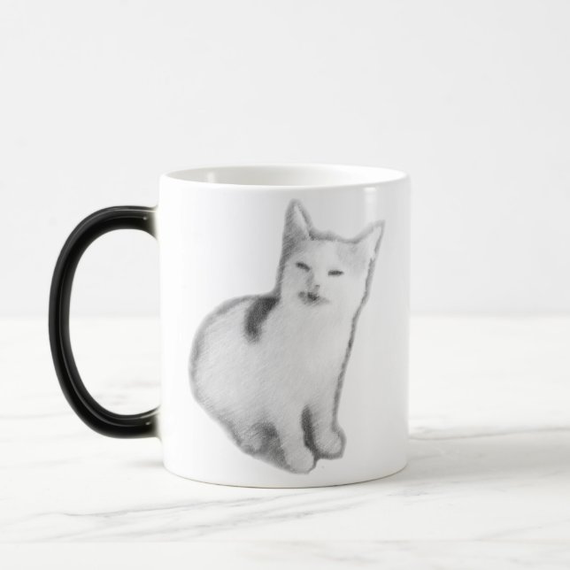 Wärmeempfindliche Bananen-Katzen-Tasse Verwandlungstasse (Links)