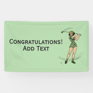 Wärmen Sie auf, um die persönliche Lady Golfer Gre Banner