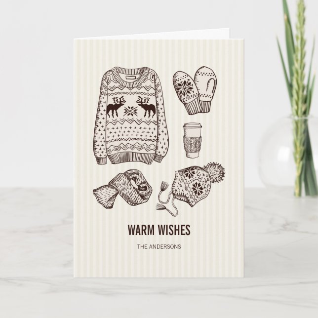 Wärmen Sie Feiertagskarte (Vorderseite)