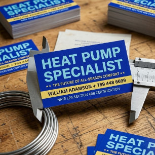 Wärmepumpenspezialist   HVAC-Expertenleistungen Visitenkarte