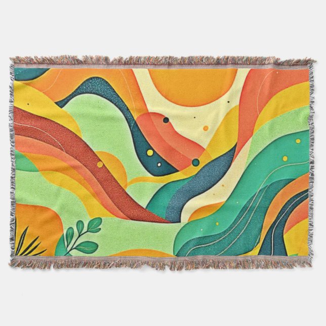 Warmer Abstrakter Strom Decke (Vorderseite)