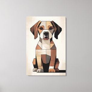 Warmer Beagle-Mosaik Leinwanddruck