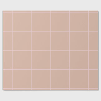Warmer Beige-Gittermuster mit minimalem, weichem K Geschenkpapier