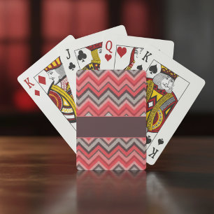Warmer Chevron Spielkarten