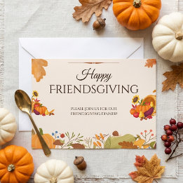 Warmer Erntedankfest-Freundesdank Einladung