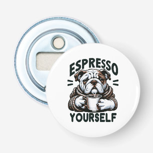 Warmer Espresso Bulldog - Gemütlicher Kaffee Flaschenöffner