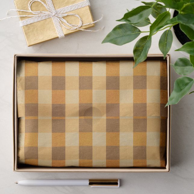 Warmer Fall Kariert Seidenpapier (Geschenk)