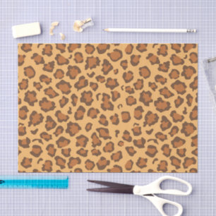 Warmer Goldbrauner Klassischer Leoparden-Druck-Dec Seidenpapier