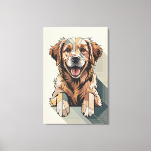 Warmer Golden Retriever Mosaik Leinwanddruck