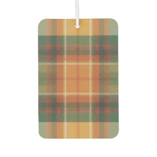 Warmer Herbst-Ernte-Tartan-Karomuster Autolufterfrischer