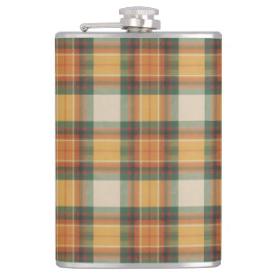Warmer Herbst-Ernte-Tartan-Karomuster Flachmann