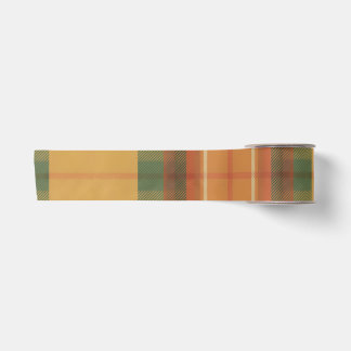Warmer Herbst-Ernte-Tartan-Karomuster Satinband