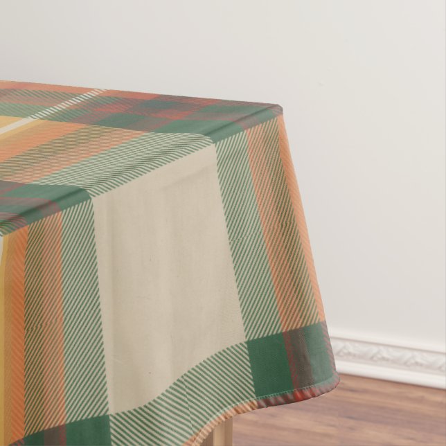 Warmer Herbst-Ernte-Tartan-Karomuster Tischdecke (Beispiel)