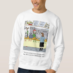 Warmer Kaffee Cartoon Sweatshirt