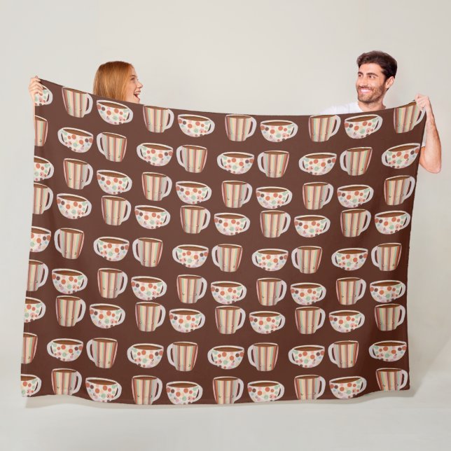 Warmer Kreis auf Kaffeetassen Fleecedecke (Beispiel)