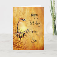 Warmer Kupfer Zeder Waxwing Bird Son Birthday