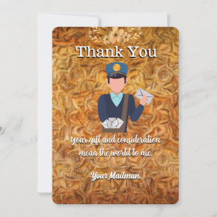 Warmer Letter Carrier Mailman Postal Mail Carrier Dankeskarte