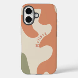 Warmer neutraler Boho Bio geformter Personalisiert iPhone 16 Hülle