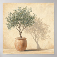 Warmer Olivenbaum in einem Topf Botanisches quadra