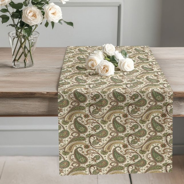 Warmer Pastel Earth-Tone Boho Stil für Unterhaltun Großer Tischläufer (Warm Pastel Earth-Tone Boho Style for Entertaining Long Table Runner)