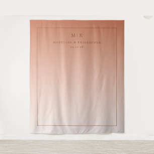 Warmer Pfirsich-Minimalist-Gradient Wandteppich