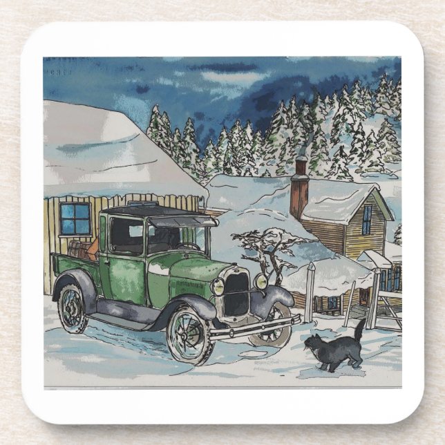 Warmer Platz Getränkeuntersetzer (Vorderseite)