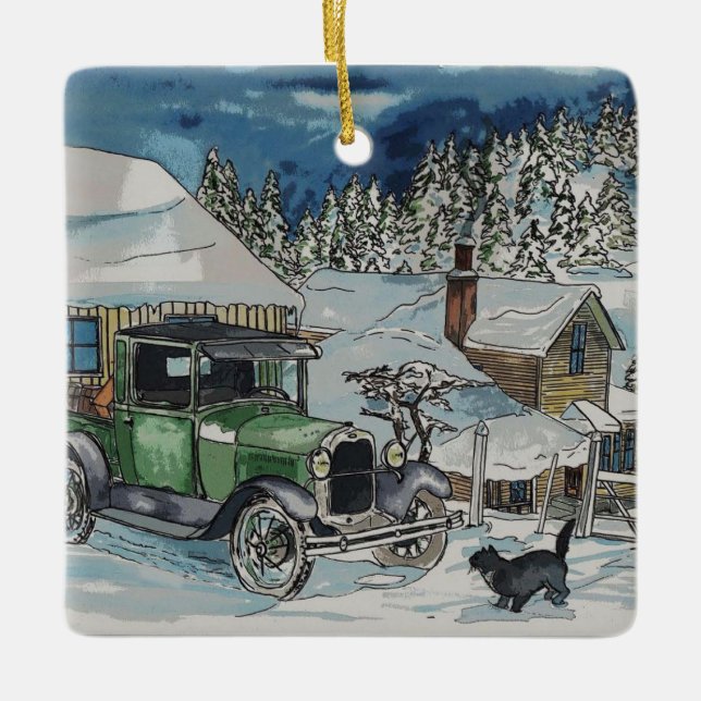 Warmer Platz Keramikornament (Vorderseite)