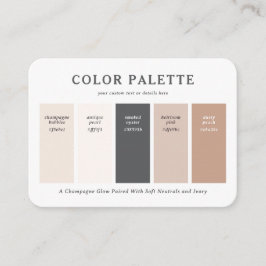 Warmer Rosa & Champagner Hochzeitsfarbpalette Kart Begleitkarte