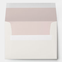 Warmer Rosé- & Elfenbeinfarbener Hochzeitsumschlag