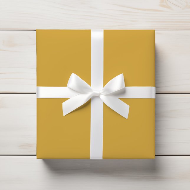 Warmer Senf scharfe gelbe Farbe Geschenkpapier (Von Creator hochgeladen)