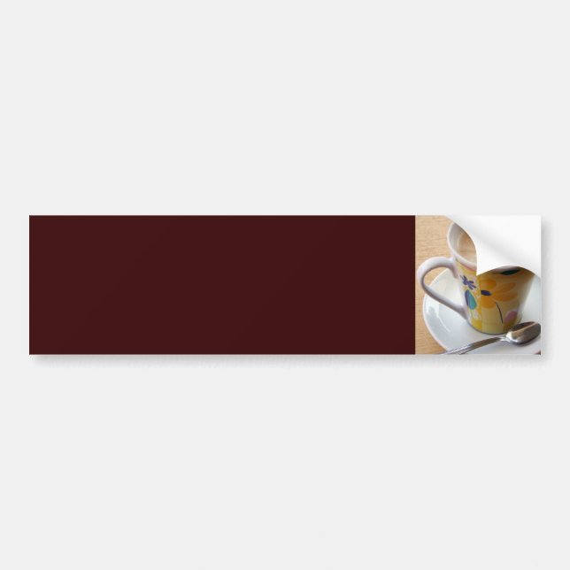 Warmer Tasse Kaffee Autoaufkleber (Vorne)