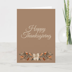 Warmer Taupe „Happy Thanksgiving“  Karte