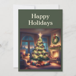 Warmer Weihnachtsbaum Feiertagskarte